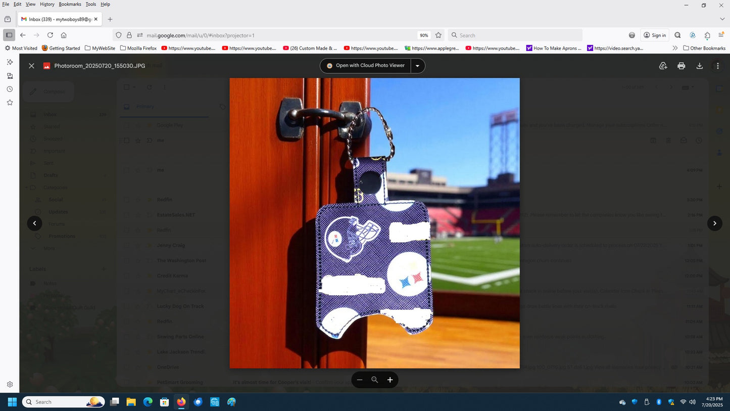 Keychain Hand Sanitizer Holder
